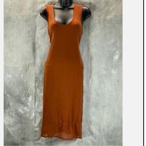 DKNY Women's NWT Arizona Earth Pullover Scoop-Neck Sleeveless Midi Dress small